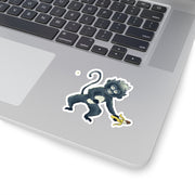 Playful Monkey Banana Kiss-Cut Stickers - Fun Laptop and Water Bottle Decals